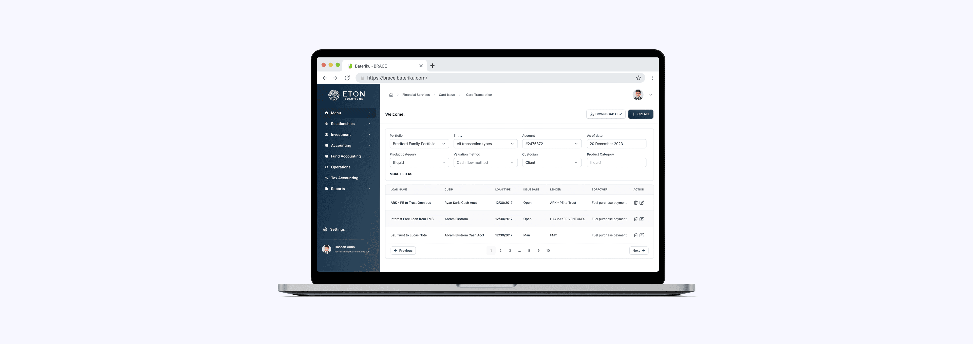 Eton Solutions Dashboard