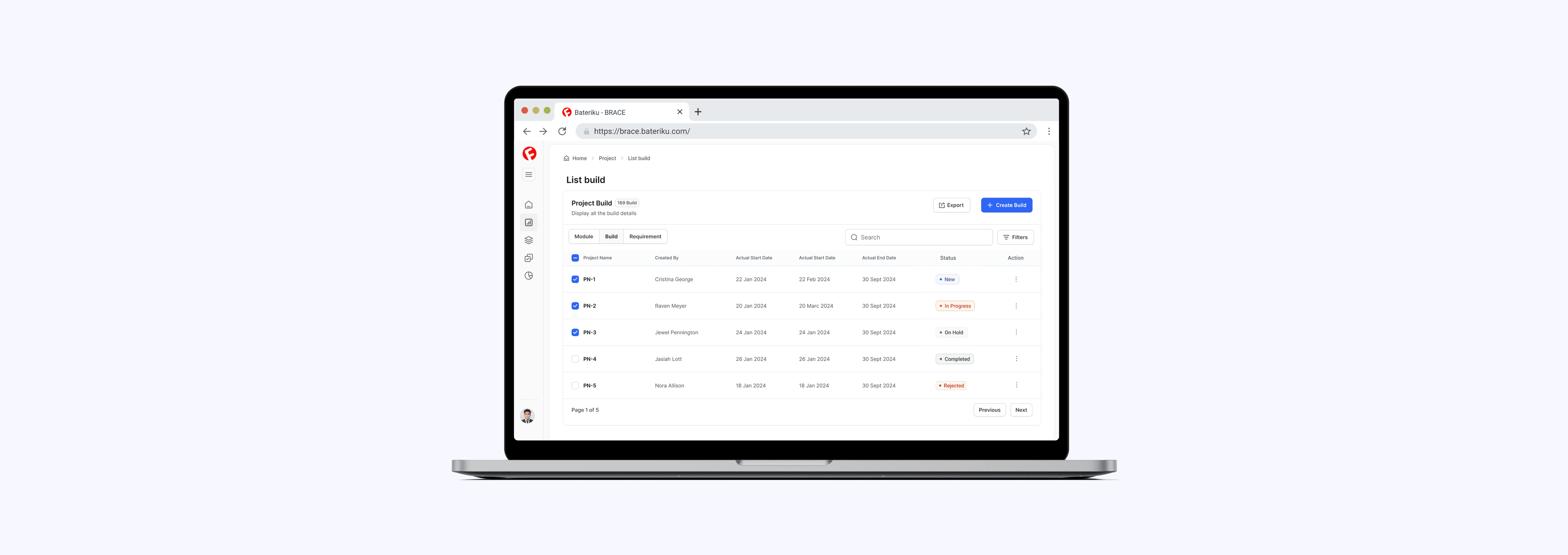 Froth Web App Interface