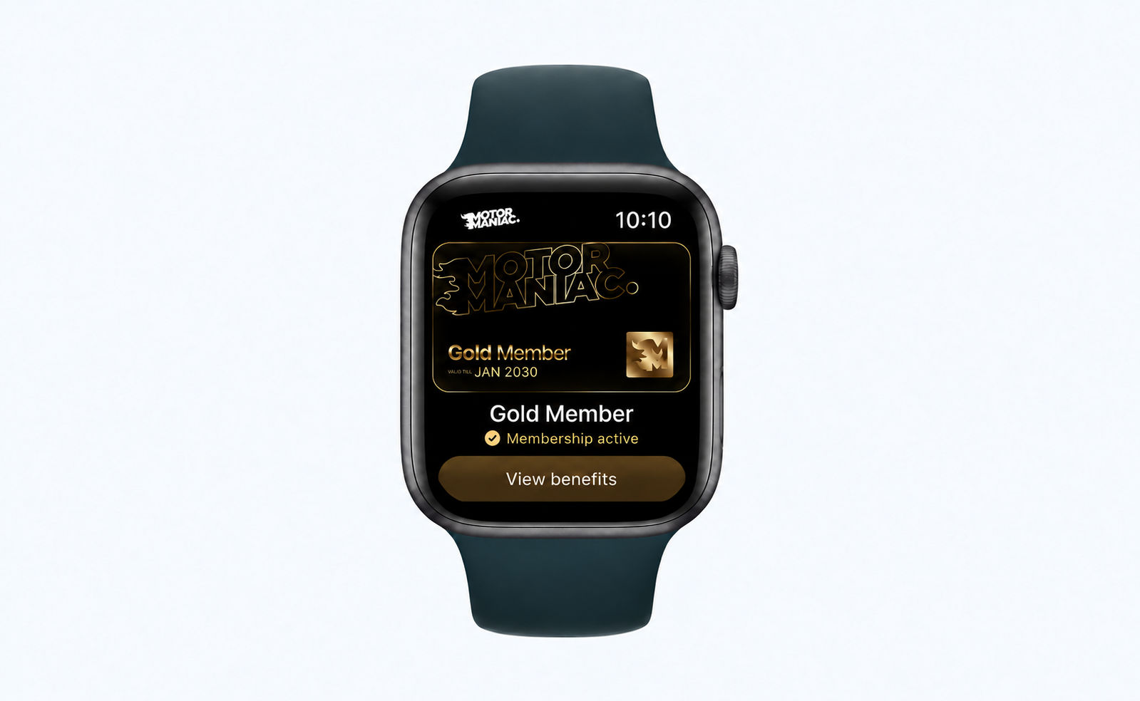 MotorManiac · Membership on Apple Watch cover